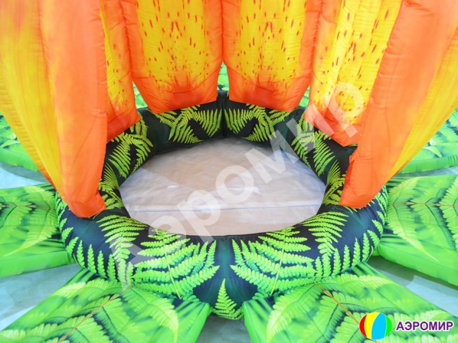 Надувной цветок Лотос с раскрытием закрытием лепестков с подсветкой