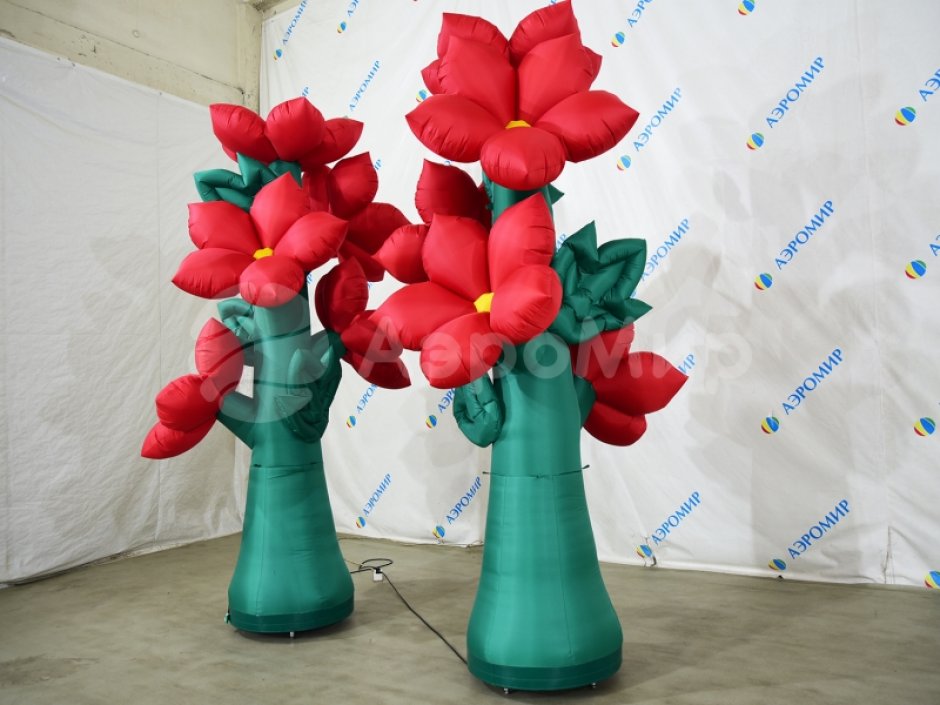 Надувной цветок для рекламы или декора