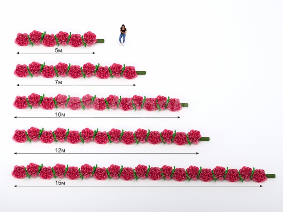 Пневмогирлянда из Пионов с эффектом раскрытия