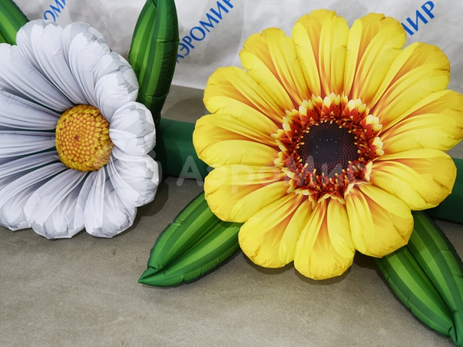 Надувные Герберы с эффектом раскрытия