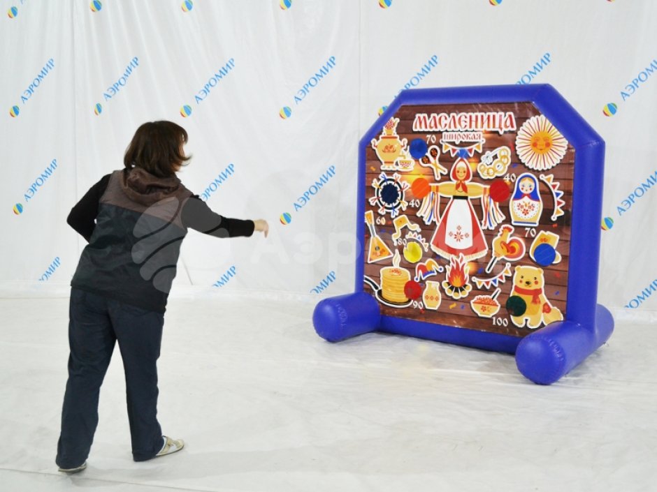 Надувной дартс со сменными баннерами для праздников и мероприятий