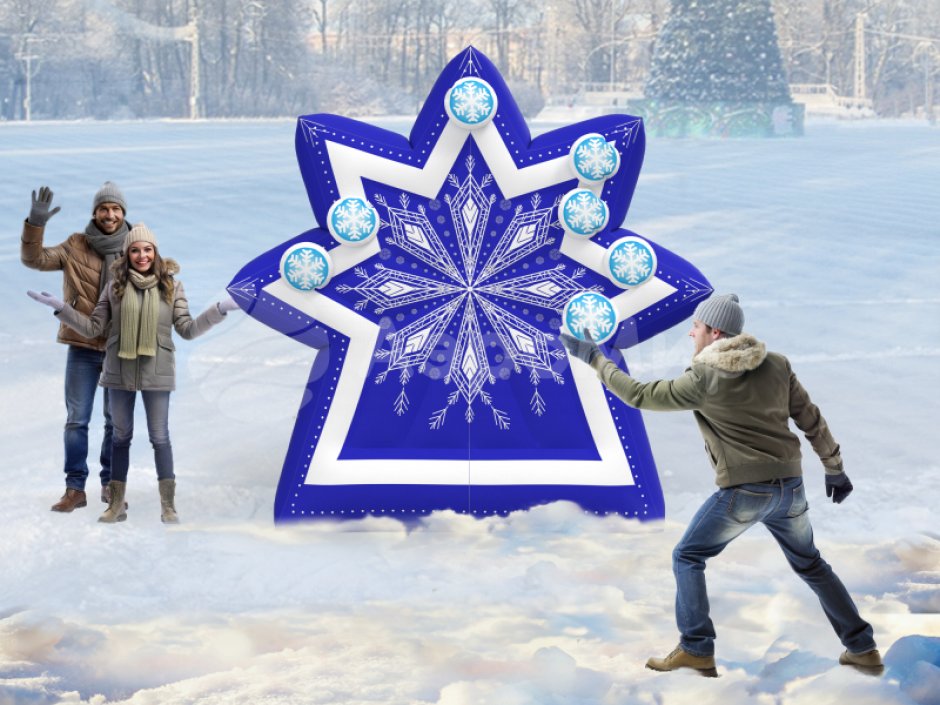 Надувной дартс  Снежинка