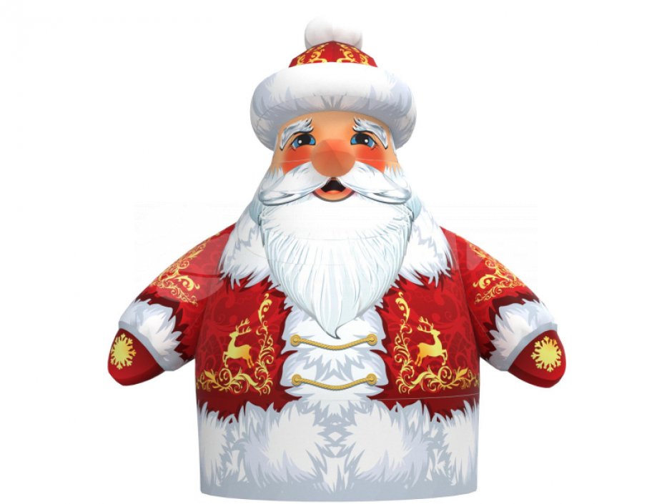 Надувной Дед Мороз Лайт 2.0 для улицы с подсветкой