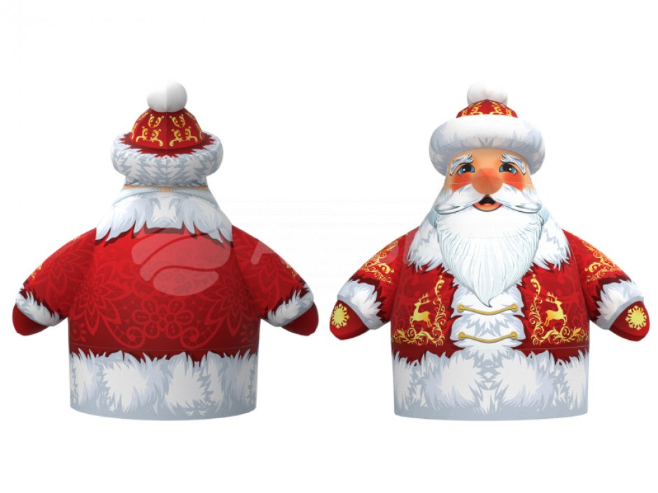 Надувной Дед Мороз Лайт 2.0 для улицы с подсветкой