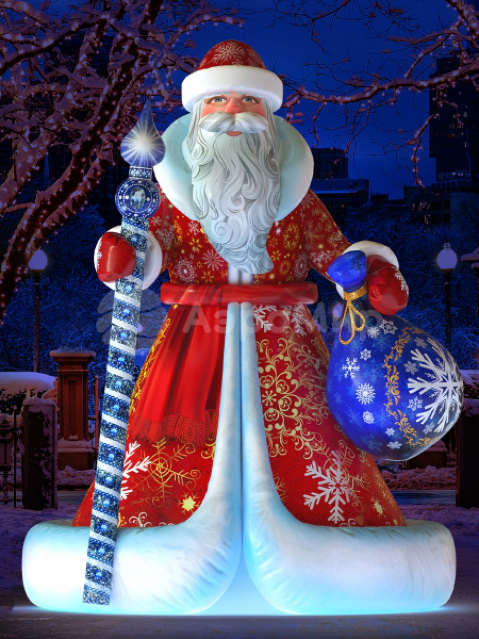 Надувная фигура Дед Мороз в исполнении премиум 2.0