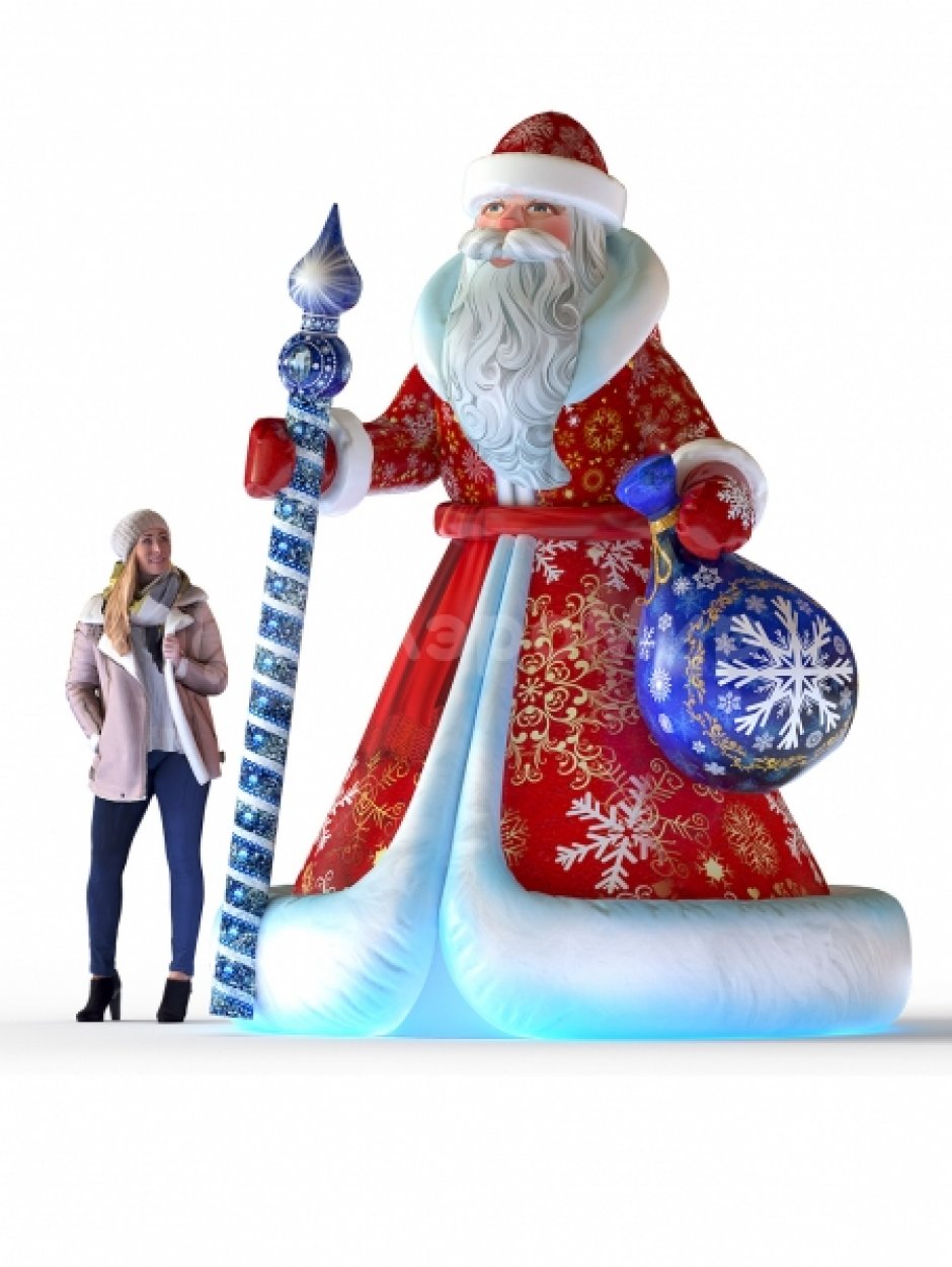 Надувная фигура Дед Мороз в исполнении премиум 2.0