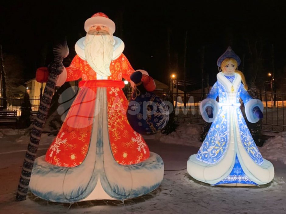 Надувная фигура Дед Мороз в исполнении премиум 2.0