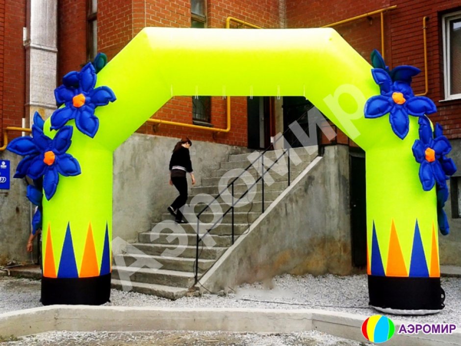 Арка «Трапеция с цветами» (стандарт)