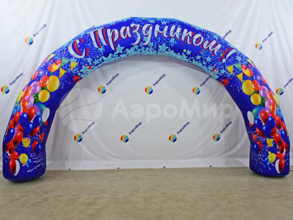 Надувная арка круглая — полноцветная печать