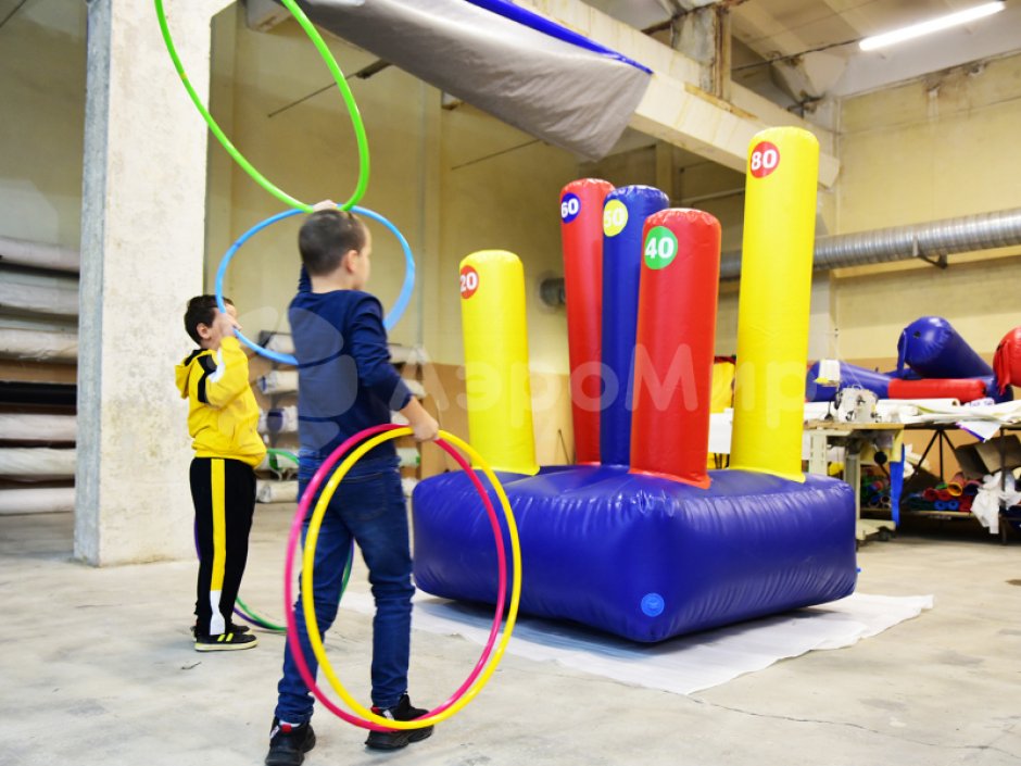 Командный игровой реквизит Надувной кольцеброс Столбики