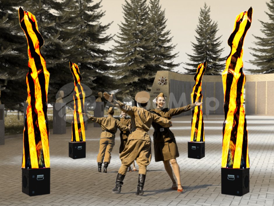 Имитация пламени для оформления ко Дню Победы