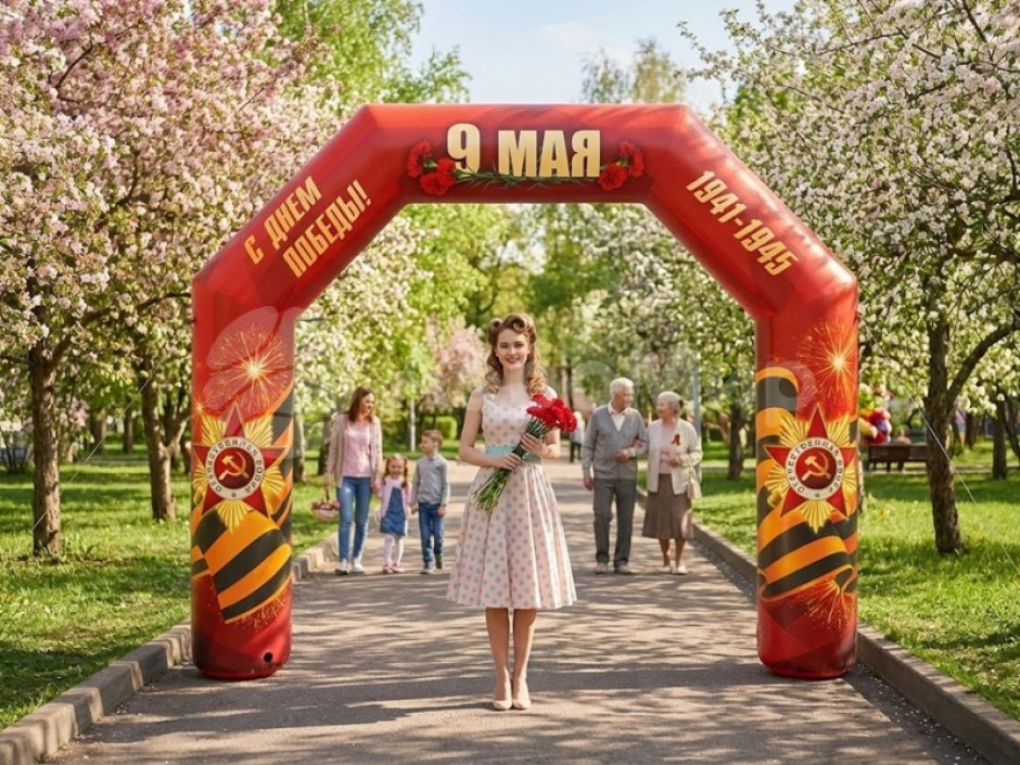 Надувная арка к 9 мая