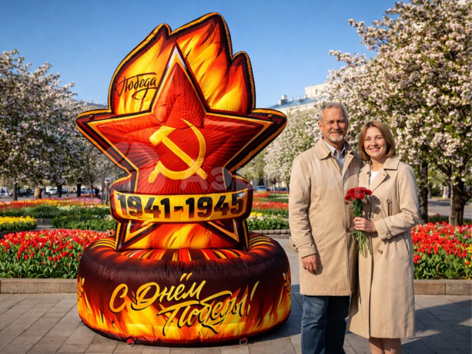 Надувная звезда на День Победы