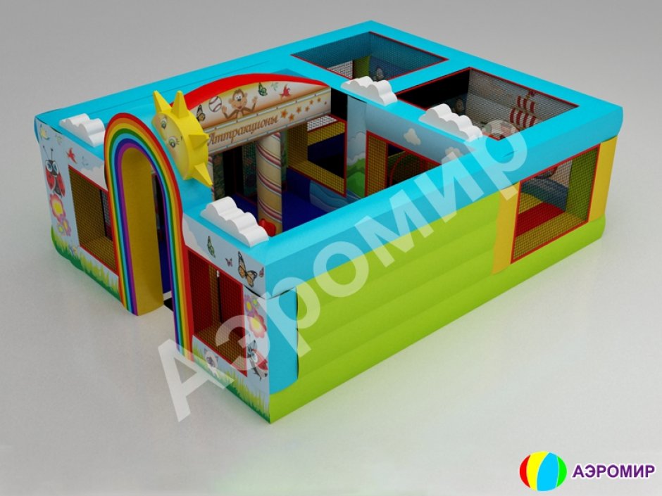 Надувной игровой комплекс «Радуга» — центр развлечения детей для бизнеса