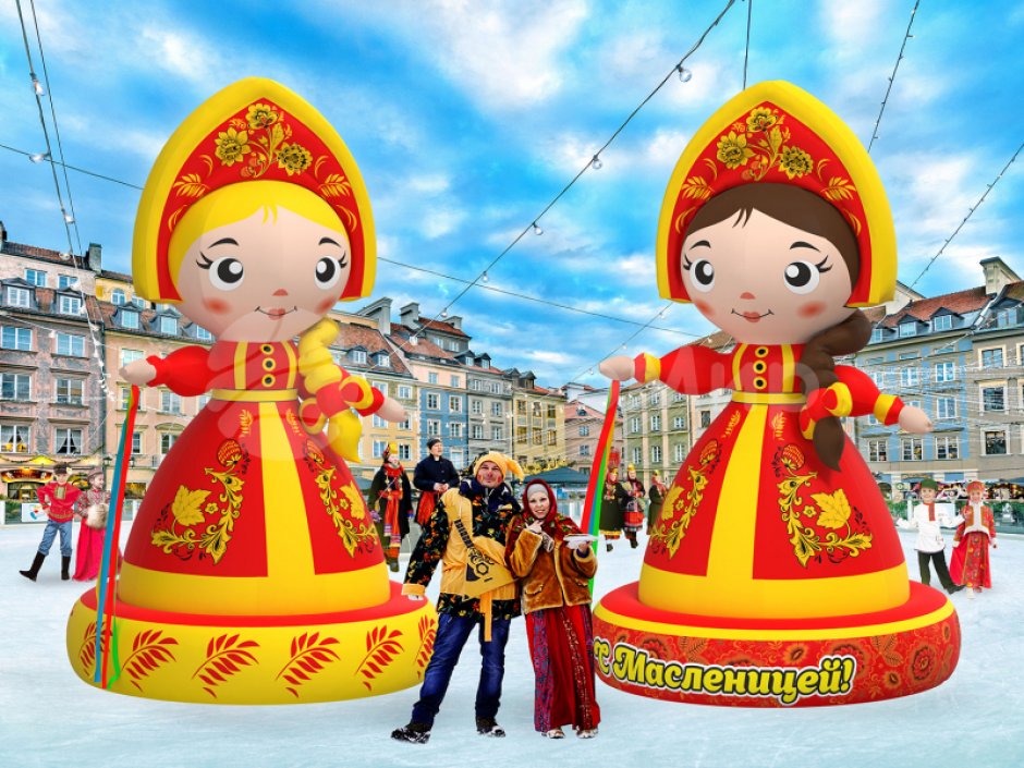 Надувная девочка Масленица — фигуры и декорации