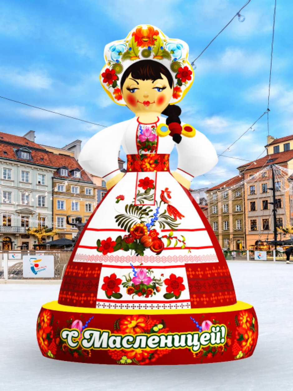 Девушка Масленица — надувная декоративная фигура