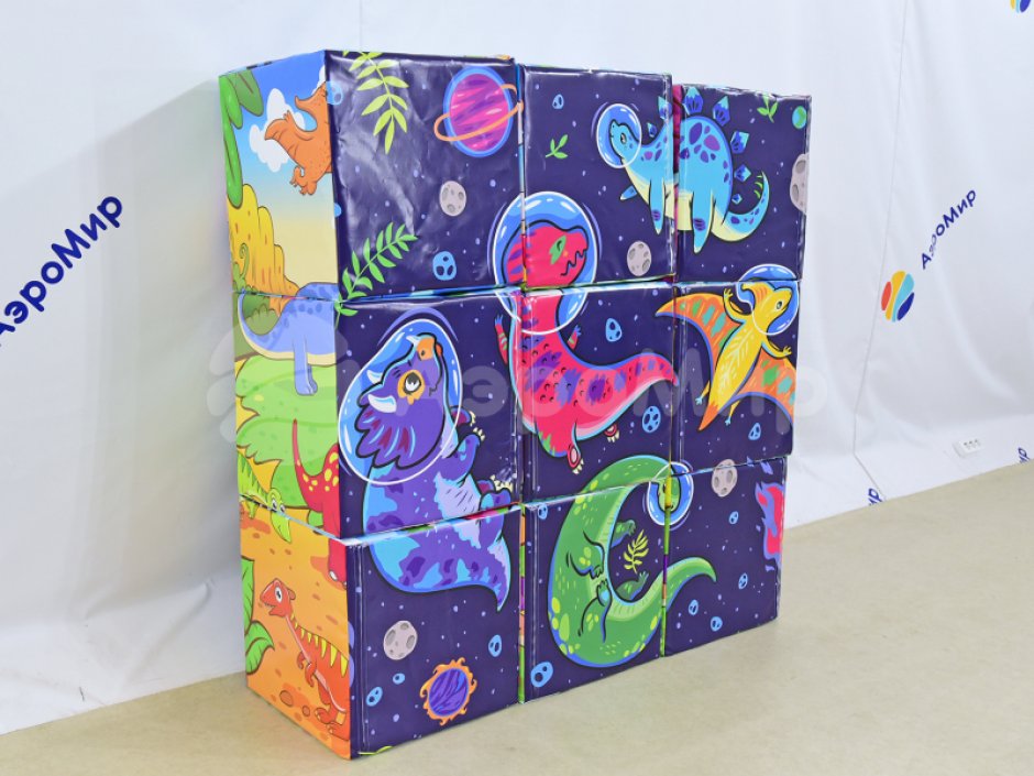 Большие кубики пазлы Динокубики