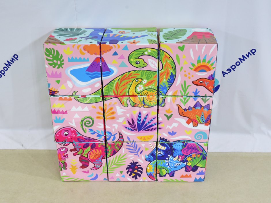 Большие кубики пазлы Динокубики