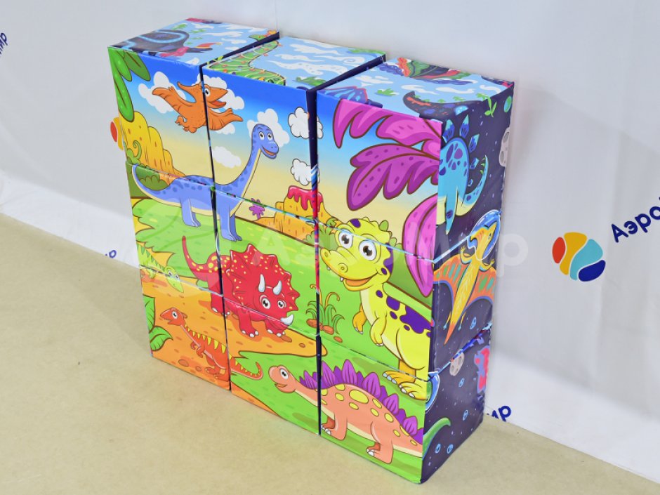 Большие кубики пазлы Динокубики