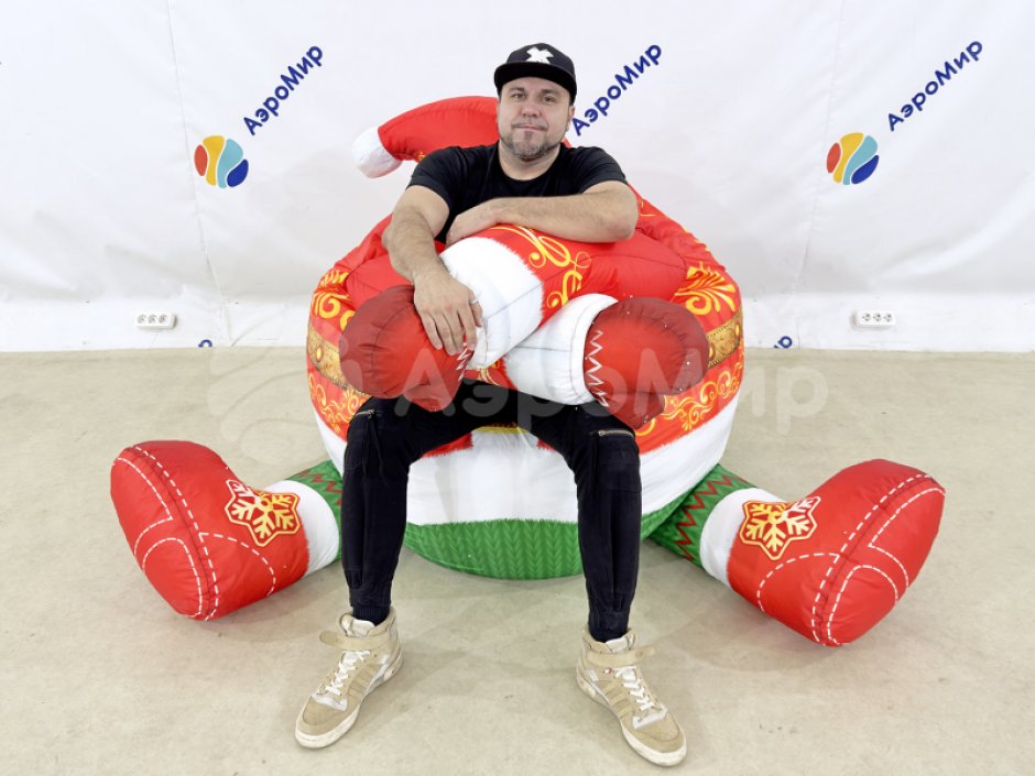 Новогоднее кресло-мешок «Дед Мороз»