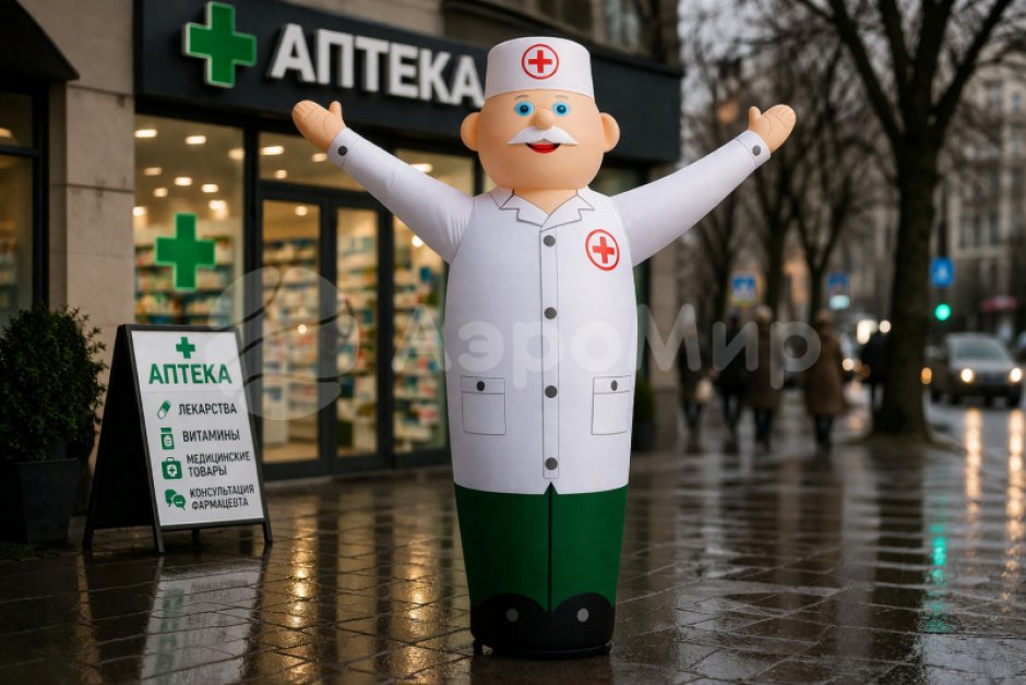 Доктор Зазывала Надувная фигура на заказ