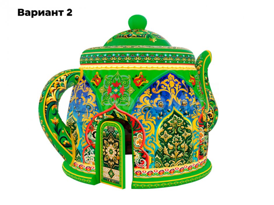Надувной чайник-дом — для праздников, выставок и торговли