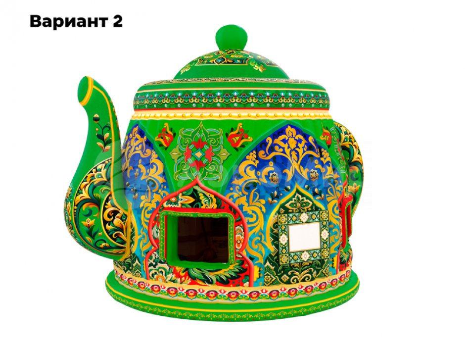 Надувной чайник-дом — для праздников, выставок и торговли