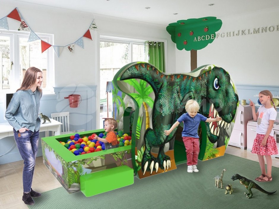 Дом Динозавров — мягкий игровой домик с сухим бассейном 