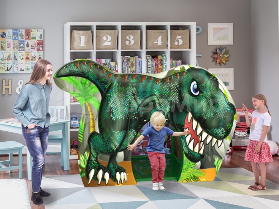 Дом Динозавров — мягкий игровой домик с сухим бассейном 