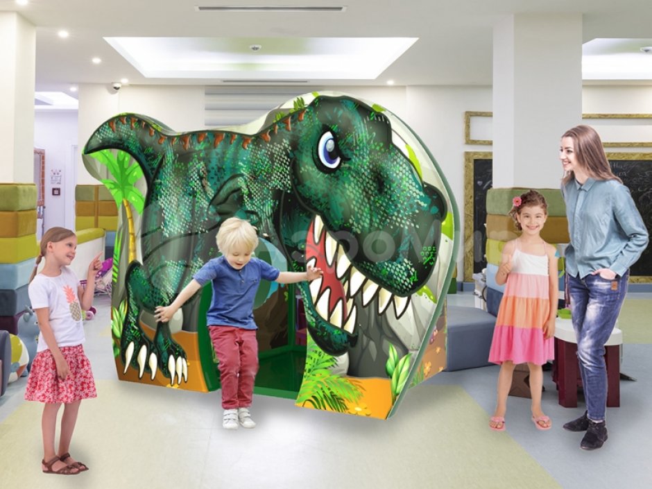Дом Динозавров — мягкий игровой домик с сухим бассейном 