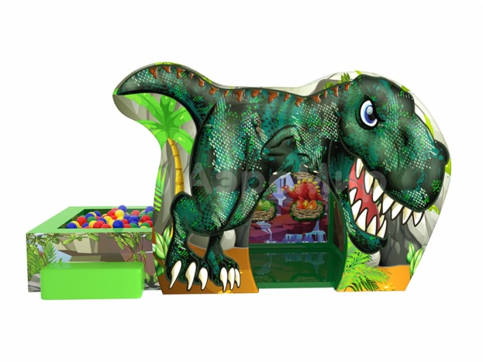 Дом Динозавров — мягкий игровой домик с сухим бассейном 