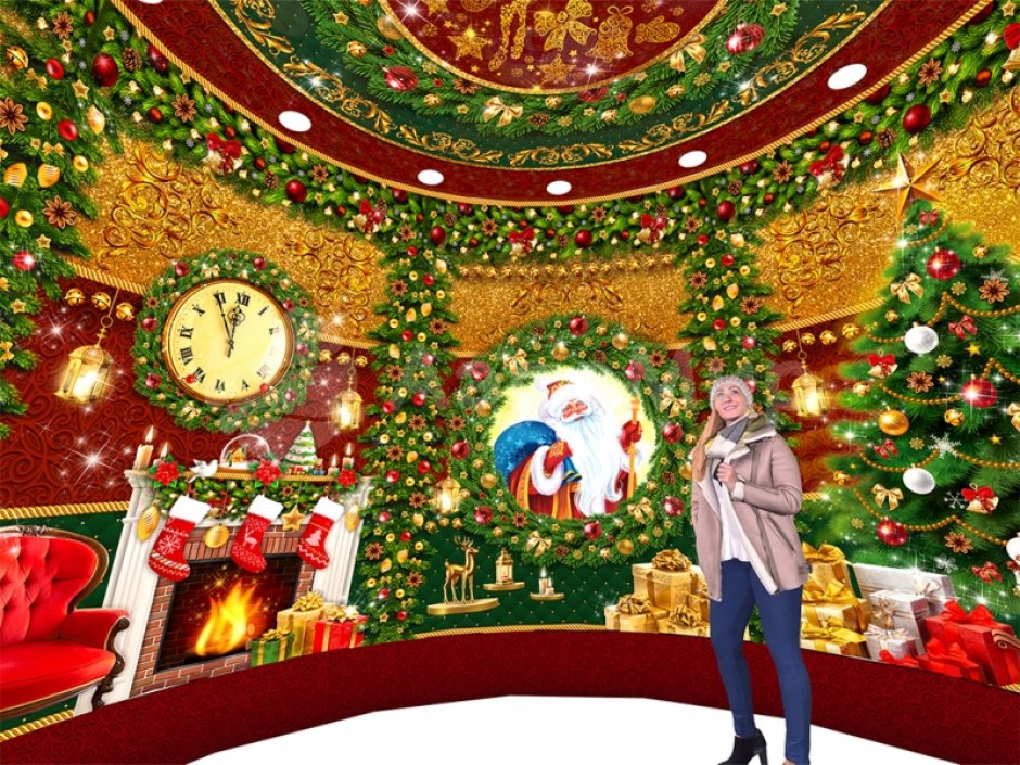 Колокольчик дом — новогодняя надувная конструкция с фото зоной внутри