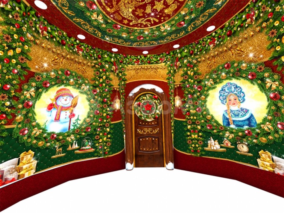 Колокольчик дом — новогодняя надувная конструкция с фото зоной внутри