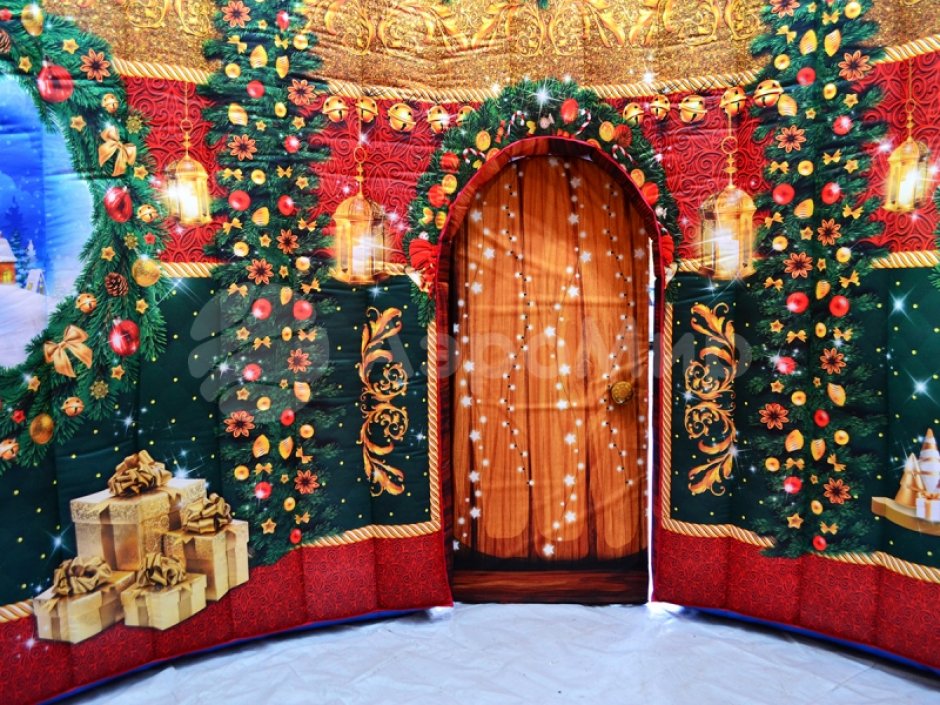 Колпак дом — новогодняя надувная конструкция с фотозоной внутри