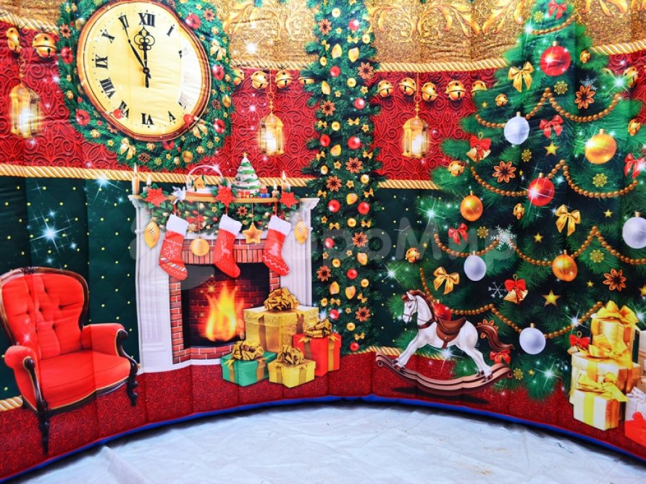 Колпак дом — новогодняя надувная конструкция с фотозоной внутри