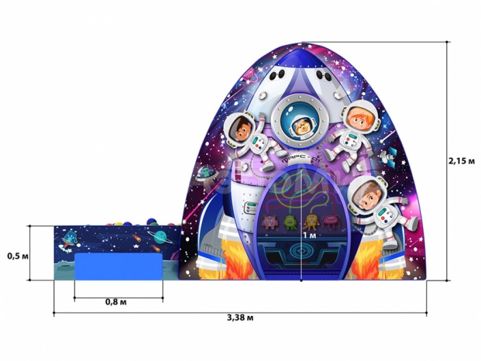 Космодом — мягкий игровой домик с сухим бассейном