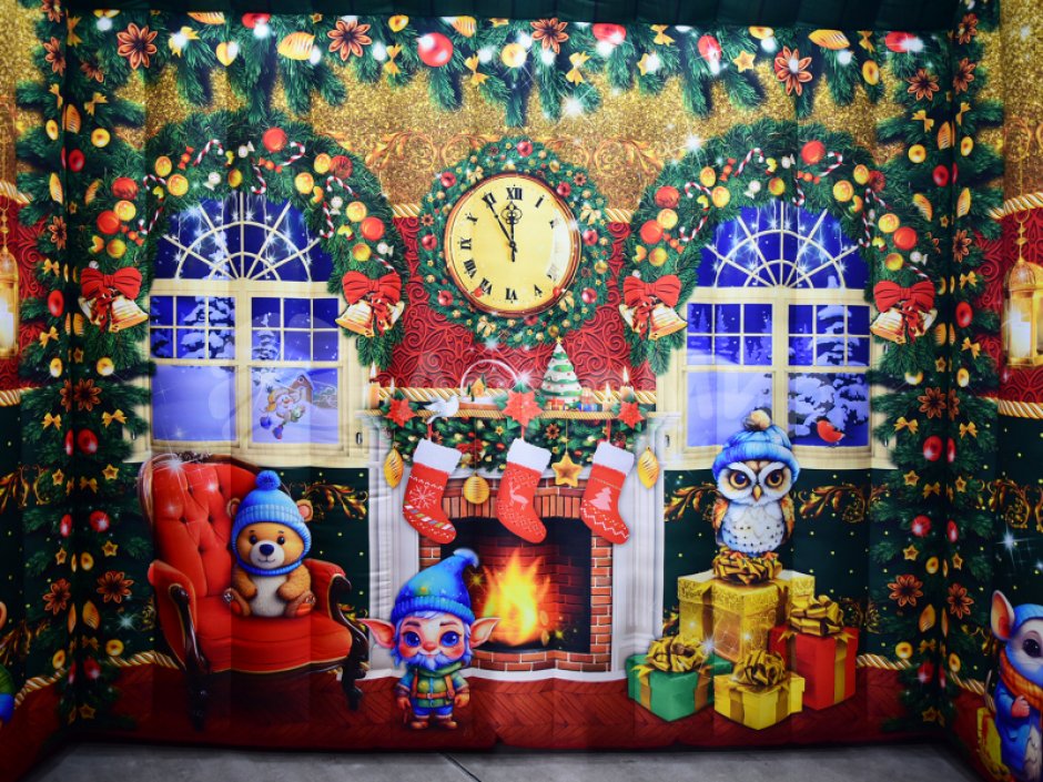 Сказочный надувной Домик Деда Мороза