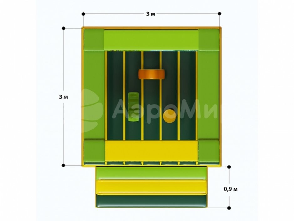 Надувной батут Дракоша — коммерческий батут ~9 м²