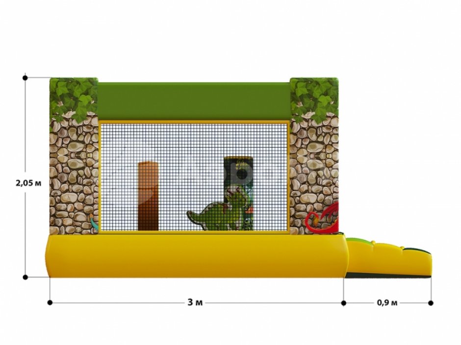 Надувной батут Дракоша — коммерческий батут ~9 м²