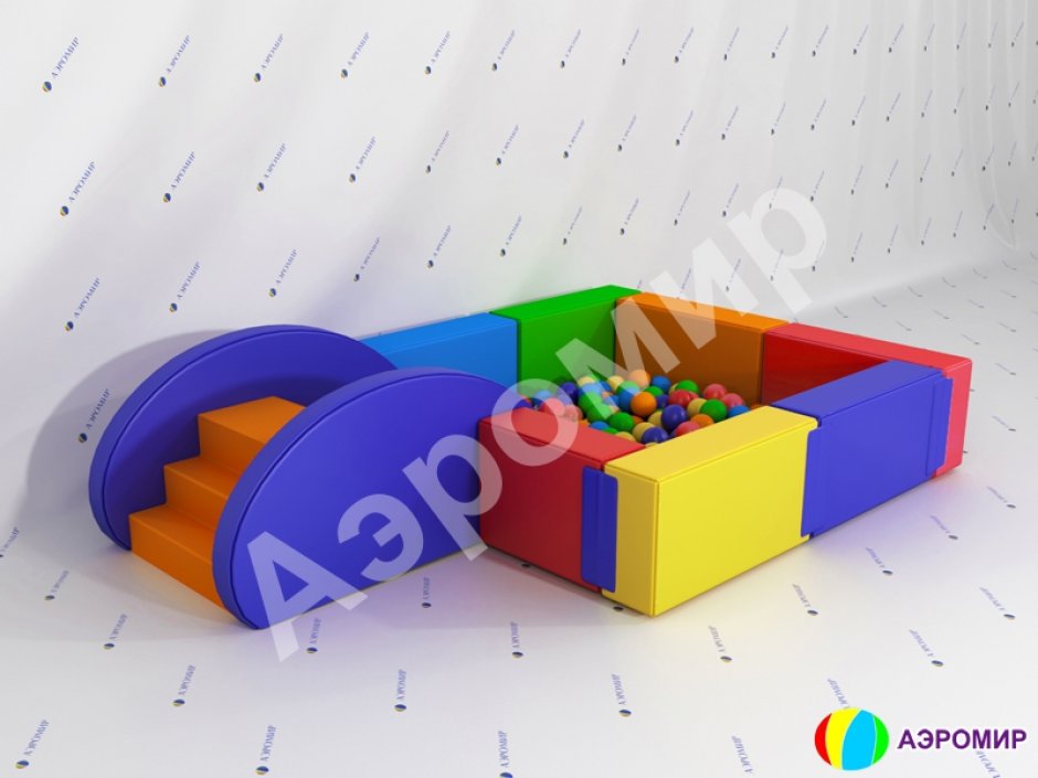 Сухой бассейн с горкой «Дружба-1»