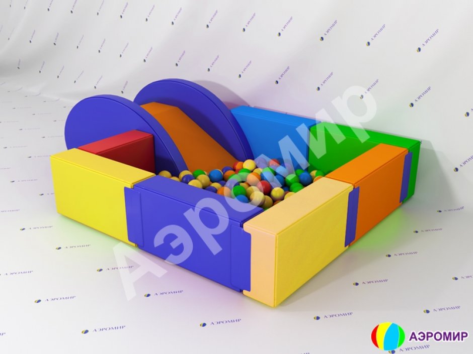 Сухой бассейн с горкой «Дружба-1»