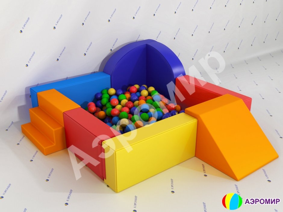 Сухой бассейн с горкой «Дружба-2»