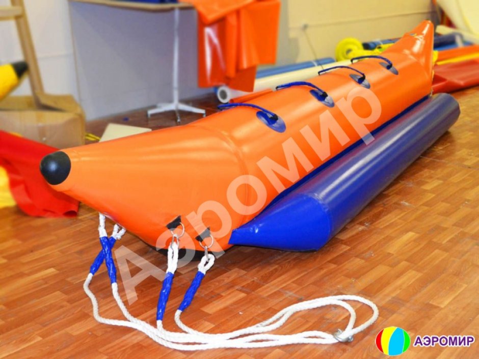 Банан надувной зимний — аттракцион банан-сани на 3, 4 или 5 мест