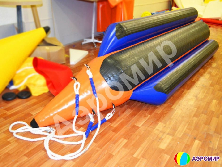 Банан надувной зимний — аттракцион банан-сани на 3, 4 или 5 мест