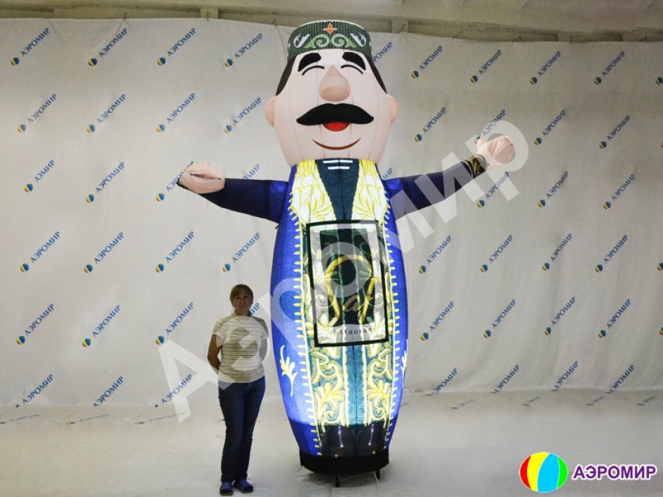 Аэромен машет рукой сложной стилизованной формы для любых отраслей бизнеса