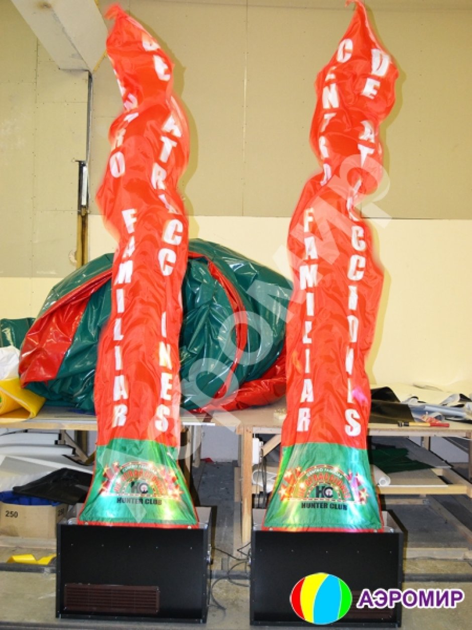 Имитация пламени с нанесением логотипа и фирменного стиля