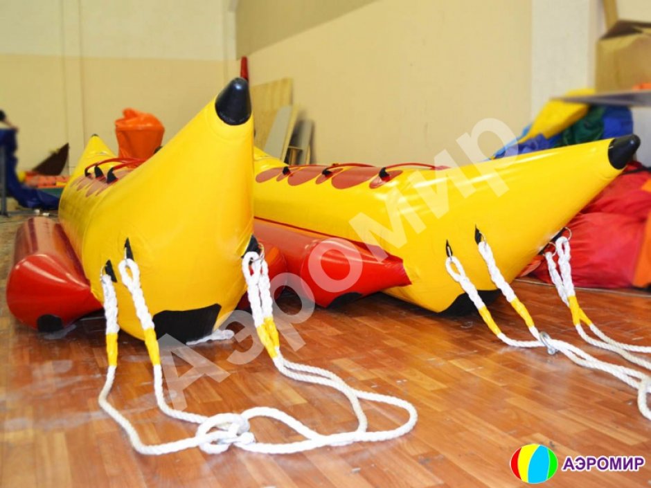 Банан надувной зимний — аттракцион банан-сани на 3, 4 или 5 мест