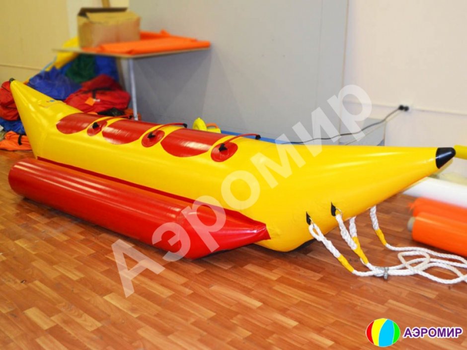 Банан надувной зимний — аттракцион банан-сани на 3, 4 или 5 мест