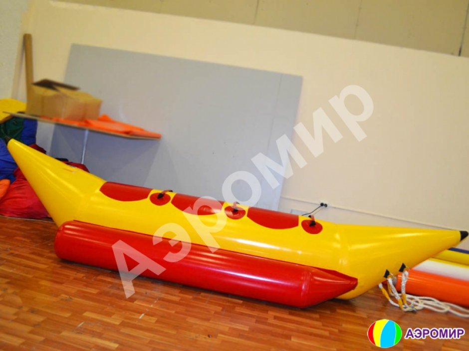 Банан надувной зимний — аттракцион банан-сани на 3, 4 или 5 мест