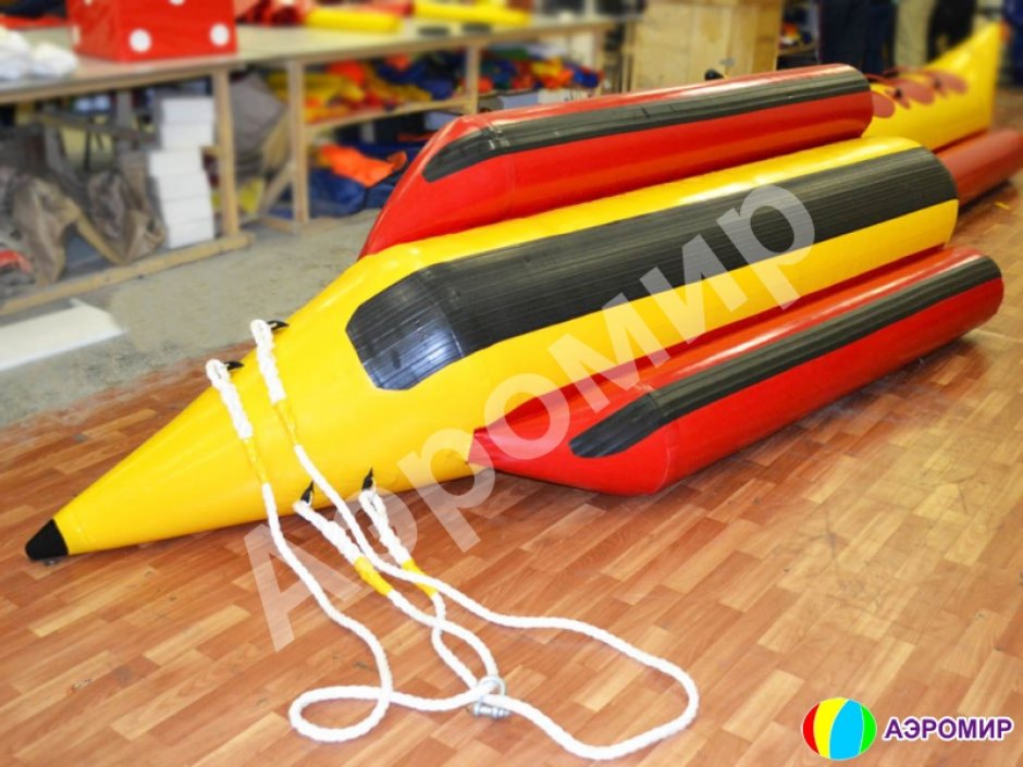 Банан надувной зимний — аттракцион банан-сани на 3, 4 или 5 мест